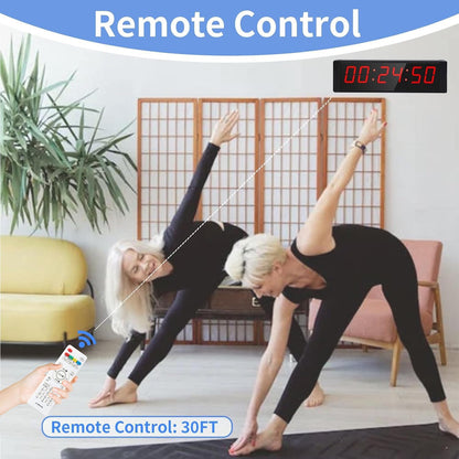 Large Stopwatch with Start/Stop Button, LED Digital Timer with Remote, Countdown Clock with Buzzer, Gym Clock for Home Gym, Interval Timer for Workout
