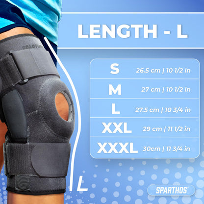 Sparthos Knee Brace for Women & Men - Meniscus Tear Support - Gray-L