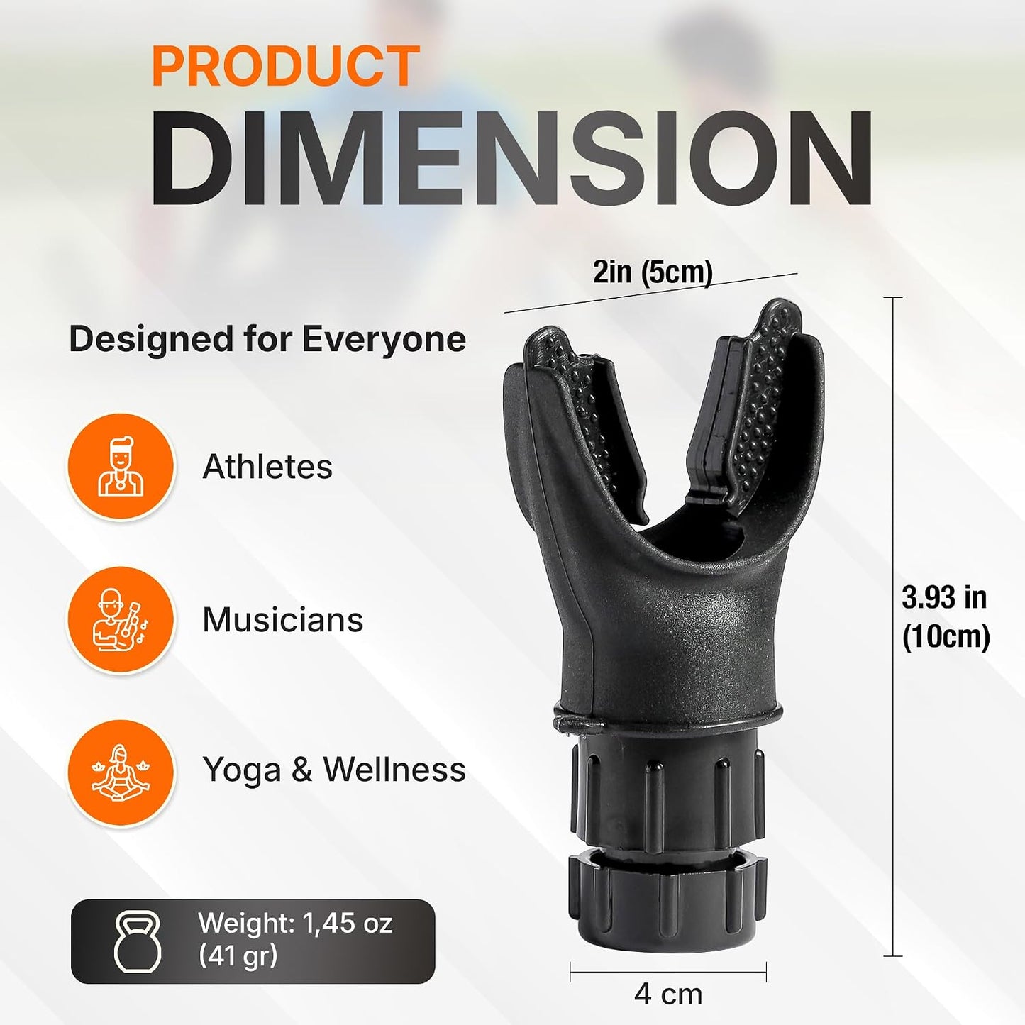 TN TINEXER Portable Compact Lung Exercise Device with High Quality Silicone Breathing Exercise Device Portable Muscle Trainer Easy to Clean
