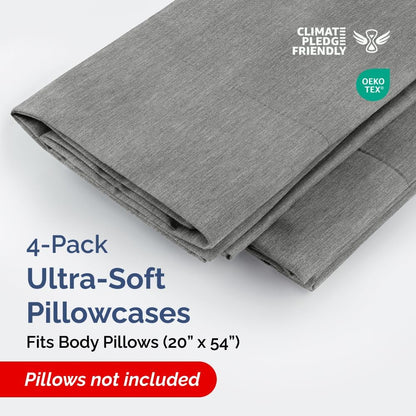 Standard Pillow Cases Set of 10 - Ultra Soft Hotel Quality Pillowcase Covers - Comfy, Cozy & Wrinkle Free - Shrink, Stain and Fade Resistant - Machine Washable Pillow Protectors - 10 Pcs Set - White - Colors A