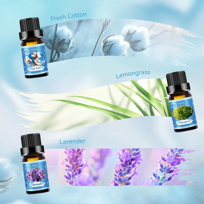 Men Essential Oils Set for Diffuser for Home, 6x10ml Masculine Fragrance Oils for Candle Making, Scented Oil Gift Set for Men, Mahogany, Sandalwood, Cologne, Smoke Vanilla, Leather