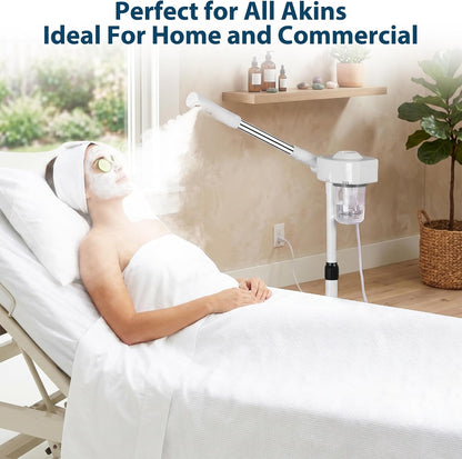 Nova Microdermabrasion Professional 2 in 1 Facial Steamer for Face Deep Cleaning Ozone Face Steamer with 5X Magnifying Lamp Hot Mist Function for Salon Spa Home Beauty Equipment