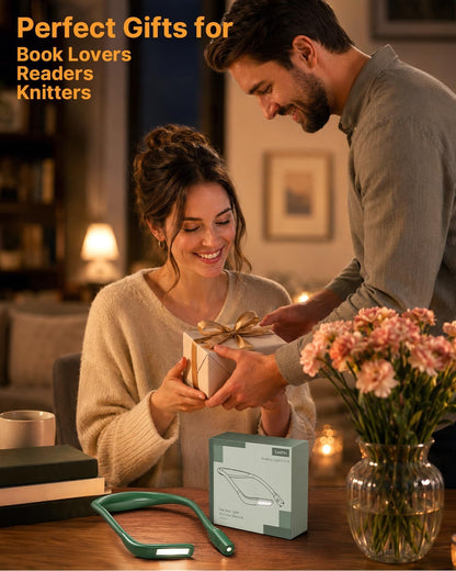 Reading Light, Rechargeable Neck Light, Stepless Dimming Book Light