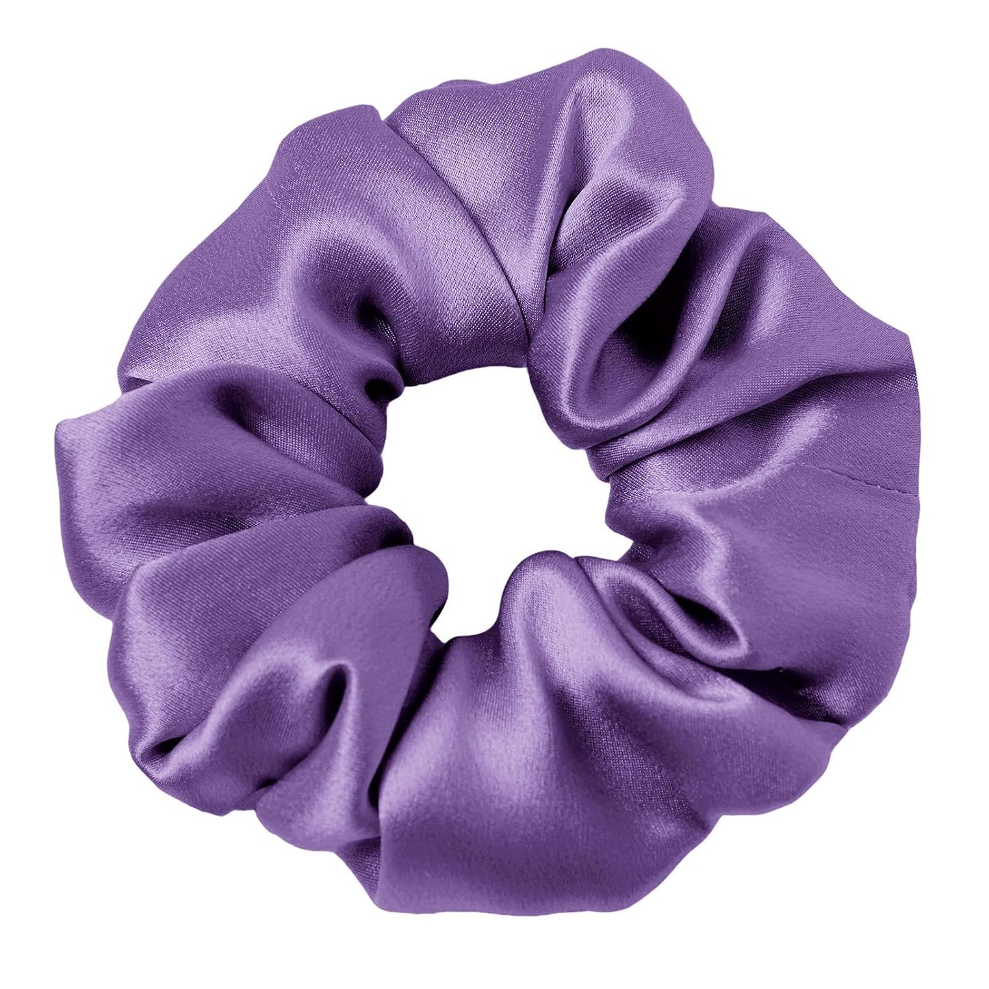 LILYSILK Silk Hair Scrunchies / Ties for Frizz & Breakage Prevention, 100% Mulberry, No Damage, Elastic ponytail Holders, 1Pc, Coffee - Colors B