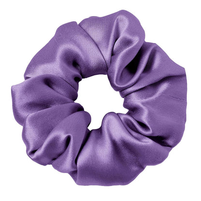 LILYSILK Silk Hair Scrunchies / Ties for Frizz & Breakage Prevention, 100% Mulberry, No Damage, Elastic ponytail Holders, 1Pc, Coffee - Colors B