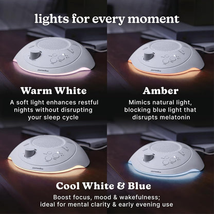 Homedics SoundSleep White Noise Sound Machine, Silver, Small Travel Size with 6 Relaxing Nature Sounds, Portable Therapy for Home, Office, Nursery, Auto-Off Timer