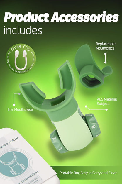 Breathing Exercise Device,Breathers Trainers Exerciser with Adjustable Inspiratory/Expiratory Vibration Fitness for Wellness