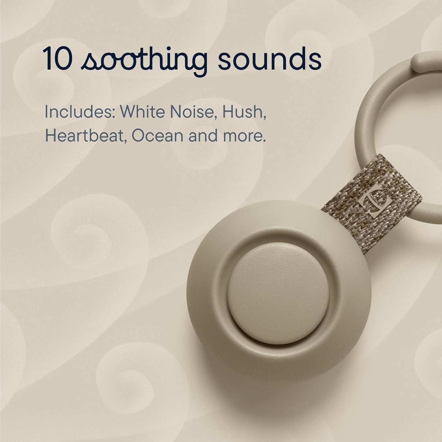 Hatch Go | Portable Sound Machine for Babies and Kids | Sleep Soother | 10 Soothing Sounds | White Noise | Shush | Travel | Registry Gift | Baby Shower | Clips on Stroller | Putty