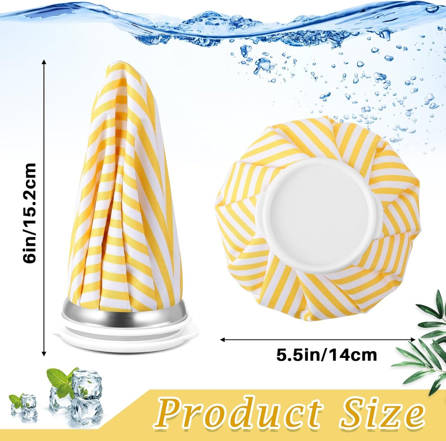 Honoson 4 Pack Reusable Ice Pack for Injuries, Ice Bags Hot Water Bag for Hot & Cold Pain Relief No-Leak Elastic Breathable for Muscle, Joint Pain Swelling, Sports & Home Use(Cute Fruit Style)
