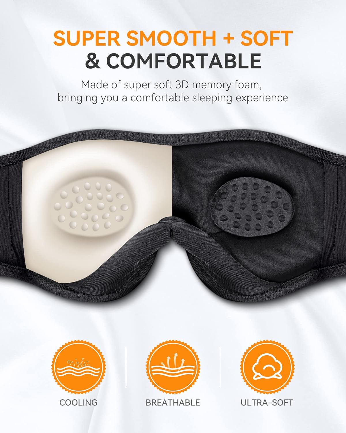 MUSICOZY Sleep Headphones Bluetooth 5.4 Headband Sleeping Eye Mask for Mom Women Men Wireless Music Earbuds Earphones for Side Sleepers Built-in HD Speakers Cool Gadgets Unique Gifts