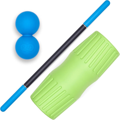 RAD Point Release Kit / 5-in-1 Massage Tool Kit with Block, Massage Balls and Peanut Roller for Self Massage, Mobility and Recovery