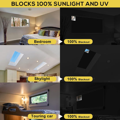Blackout Curtains 100% Blackout Blinds Window Cover Portable Shades 118x57”