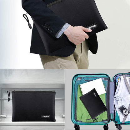 JUNDUN Fireproof Document Bags,14.2”x 10.0”Waterproof Fireproof