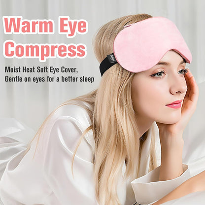 BeHoomi Cooling & Heated Eye Mask, Weighted Eye Mask for Sleeping, Purple
