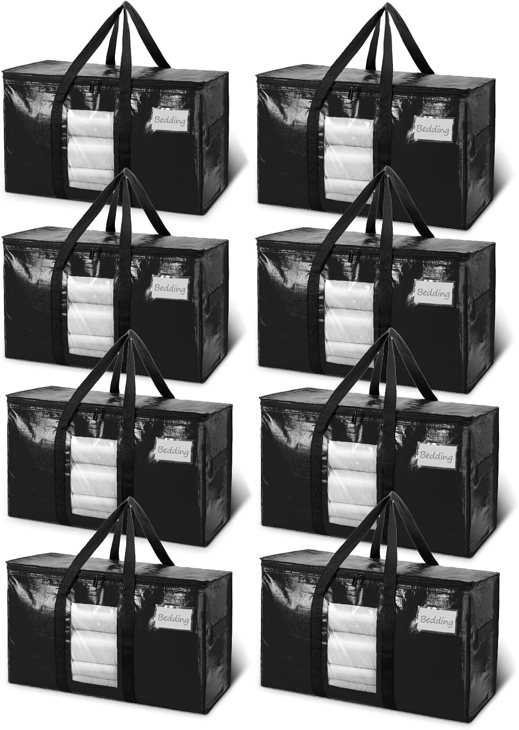 TAILI Blue Extra Large Moving Bags,Storage Bags with Visible Window