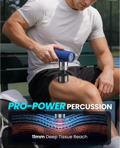 BOB AND BRAD A7 Deep Tissue Mini Massage Gun, 11mm Amplitude Percussion Massager for Back & Neck Pain Relief, Portable Muscle Recovery Gun with Metal Head Quiet, FSA-HSA Eligible, Gifts for Athletes