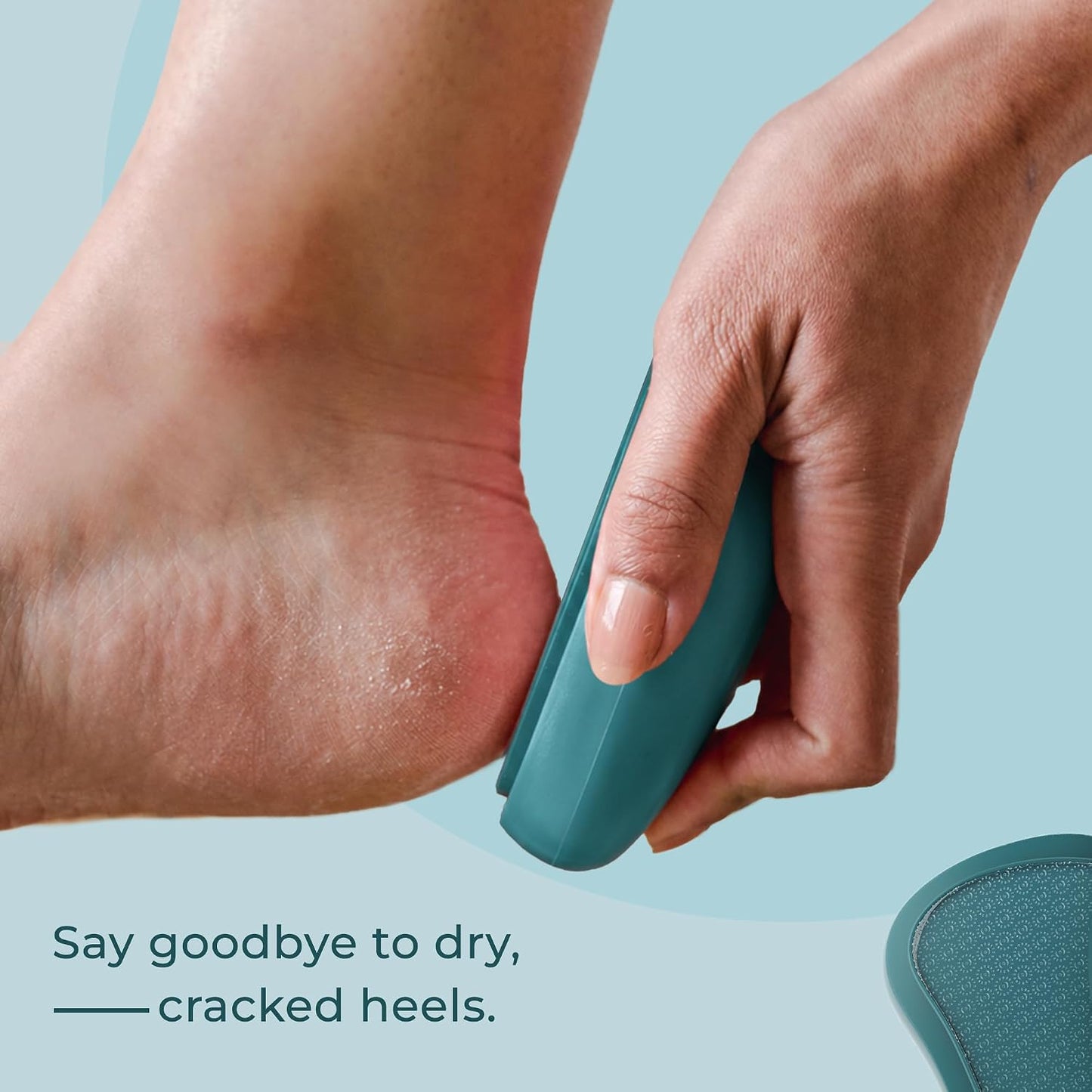 Bare August Glass Foot File Callus Remover- Heel Scraper & in Shower Foot Scrubber Dead Skin Remover - Pedicure Foot Buffer for Soft Feet