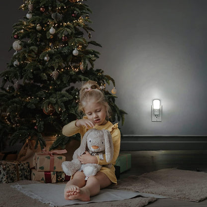 LOHAS-LED Amber Night Light, Dimmable Plug in Night Light with Light Sensor, Yellow Kids Nightlights, 5-80LM Sleep Light for Nursery, Bedroom, Bathroom, Hallway, Stairway, 2Pack