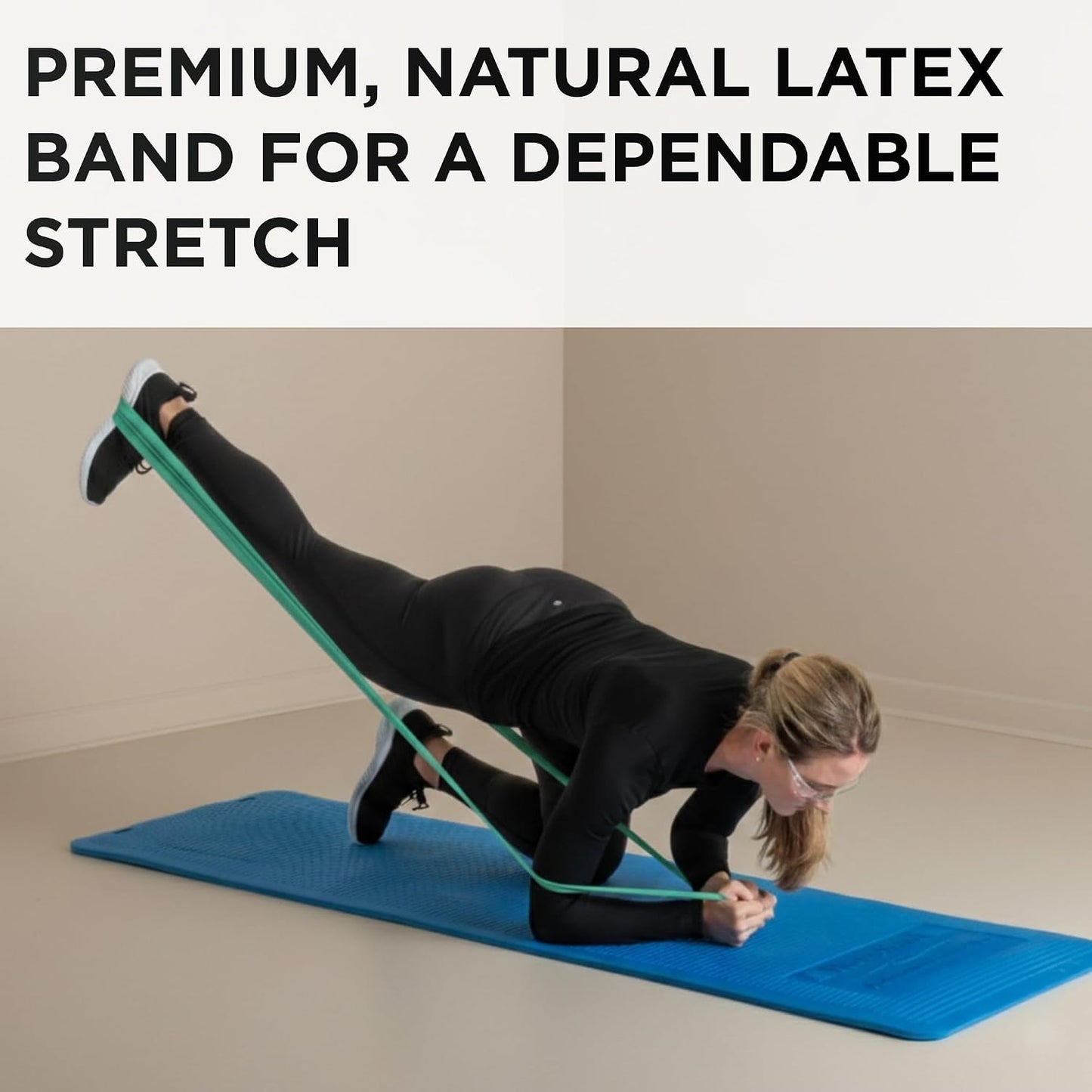 THERABAND Resistance Bands, 6 Yard Roll Professional Latex Elastic Band For Upper & Lower Body, Core Exercise, Physical Therapy, Pilates, Home Workouts, Rehab, Blue, Extra Heavy, Level 5
