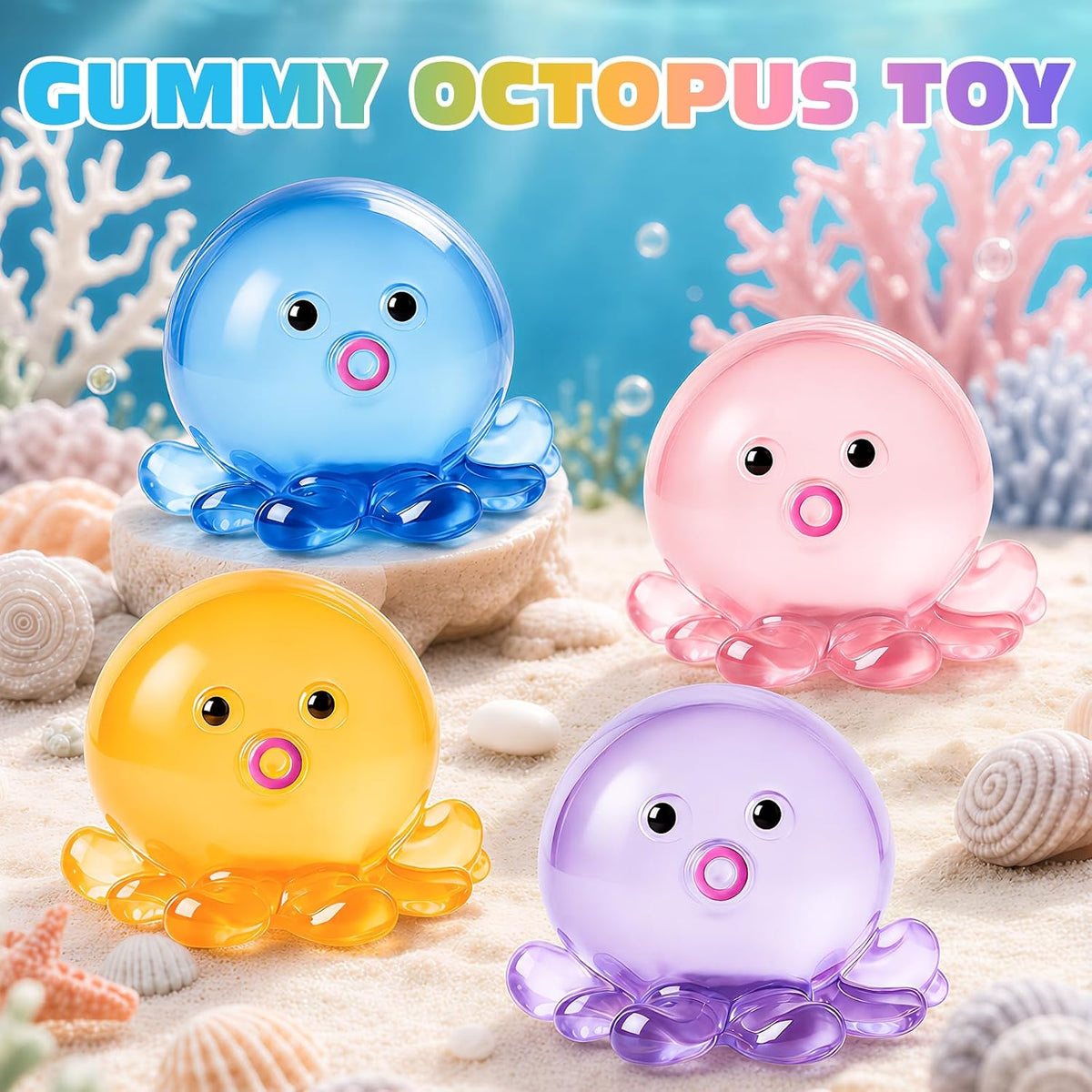 VISCOO 16 Pack Octopus Stress Balls for Kids, Slow Rising Squishy Toys