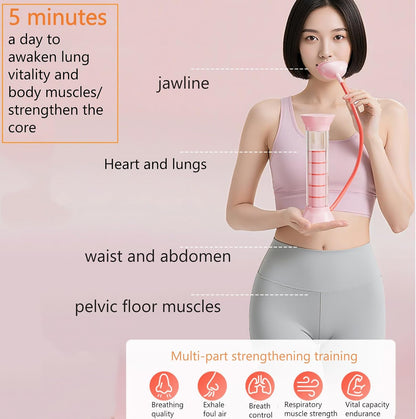 Digital Breathing Dumbbells Raining Device with Adjustable air holes(Pink)