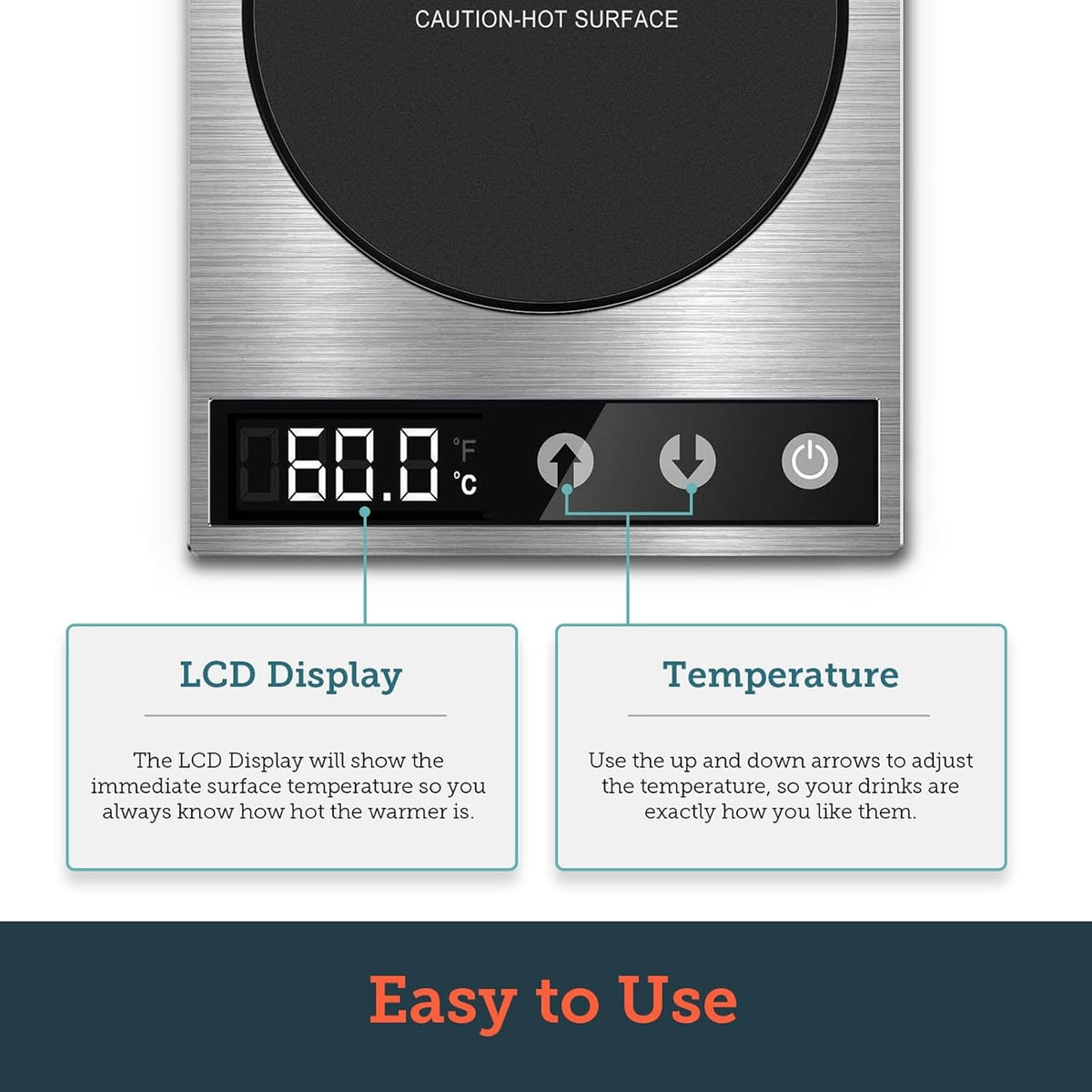 Cosori Coffee Mug Warmer for Desk, Office, 1°F Precise Temperature Control