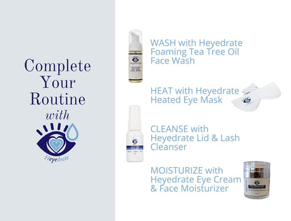 Eye Love Heyedrate Heated Eye Mask, White | Soothing Warm & Cold Compress for Temporary Relief of Irritated Eyes, Reusable Mask