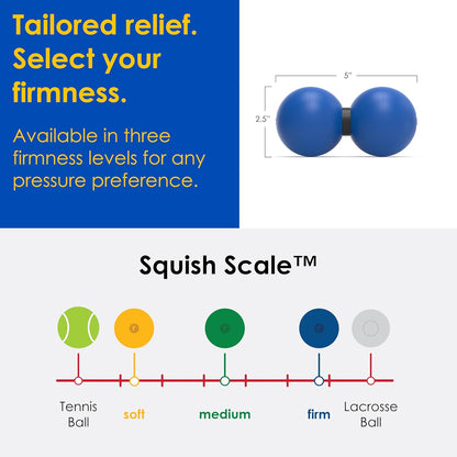 Rodo 2-in-1 Soft Peanut & Lacrosse Ball Roller | Deep Tissue Massage Tool for Fascia, Plantar Fasciitis, Hips & Back | Mobility & Recovery Roller | Compact, Travel-Friendly, Pilates & Therapy Ready