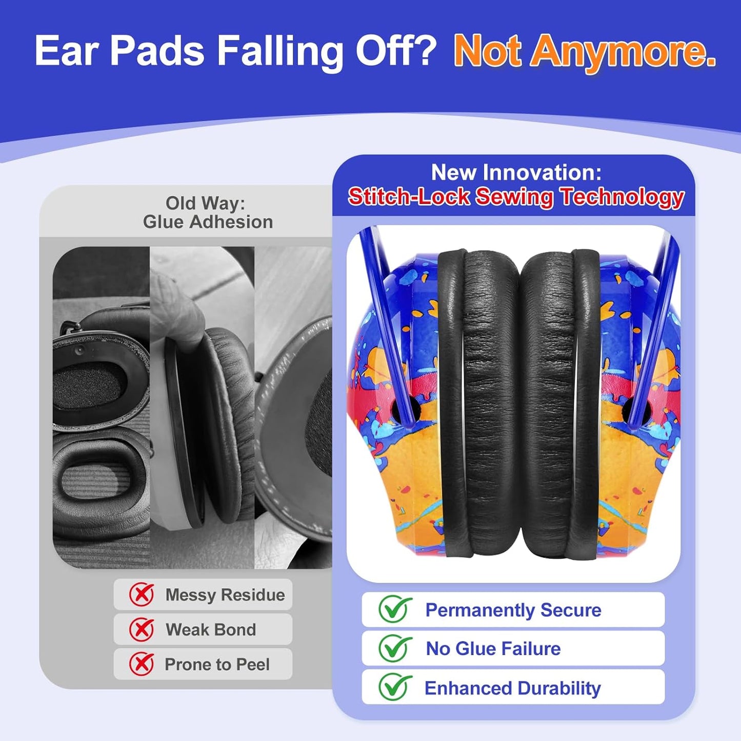 ZOHAN EM030 Kids Ear Protection, Noise Cancelling Headphones Ear Muffs for Autism Sensory, Safety Noise Reduction Hearing Protection for Monster Truck/Concerts/Fireworks/Air Shows