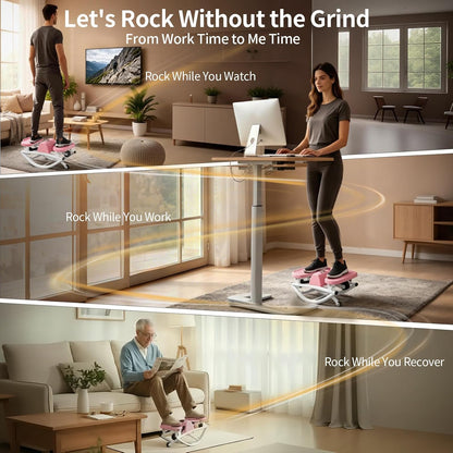 Rock Stepper, Side to Side Rocking Stepper Exercise Machine for Balance at Home, Low-Impact Lateral Stair Stepper with Resistance Bands & Digital Counter, 250 LBS Weight Capacity