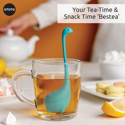 OTOTO Louie Cat Tea Infuser - Cats Loose Leaf Steeper & Diffuser, Tea Strainer Accessories, Cute Gifts for Cat Lovers, White Elephant Gifts, Cute Kitchen Accessories