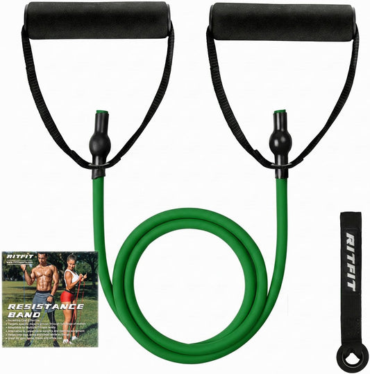 RitFit Single Resistance Bands with Handles Door Anchor for Home Gym