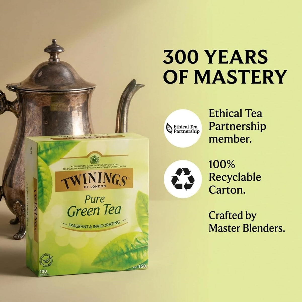 Twinings Tea – All Natural, Pure Green Tea Bags – 100 Count