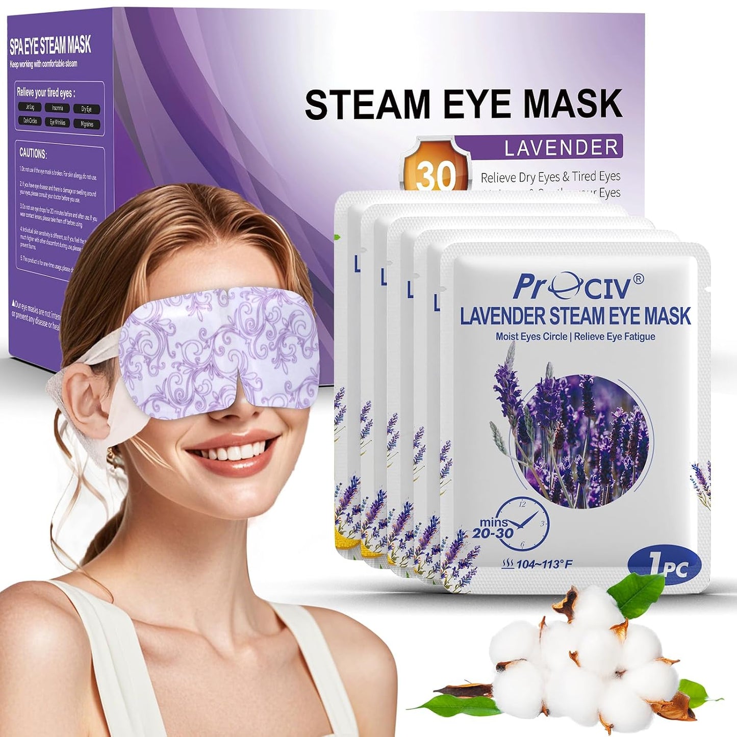 16 Packs Steam Eye Mask,Warm Eye Compress for Dry Eyes Sleep Mask,Hot Auto Heated Eye Masks Relaxing Items for Women Moist Heat for Eyes Soothing Eye Fatigue,Disposable EyeMask for SPA Essentials