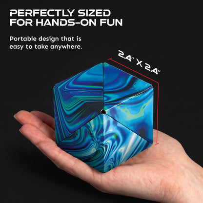 Shashibo DODECA Magnetic Puzzle Cube, Stress Relief Fidget Toy - Colors A