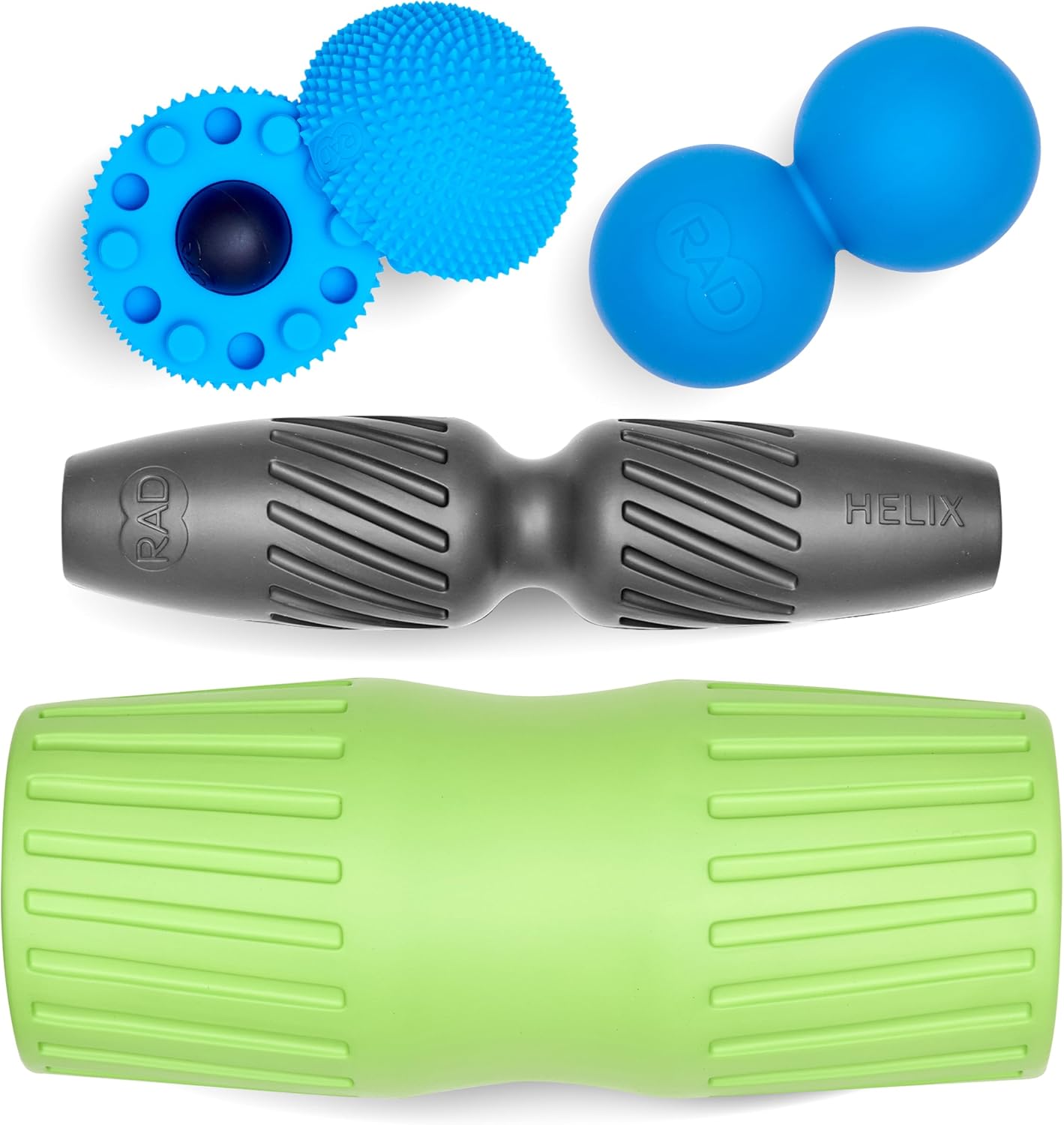 RAD Point Release Kit / 5-in-1 Massage Tool Kit with Block, Massage Balls and Peanut Roller for Self Massage, Mobility and Recovery