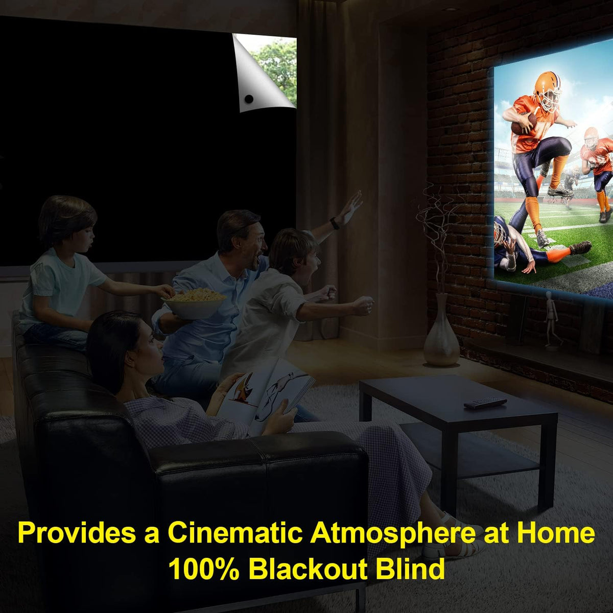 FADOTY 100% Blackout Curtains, 57"x 118" Portable Black Out Window Cover