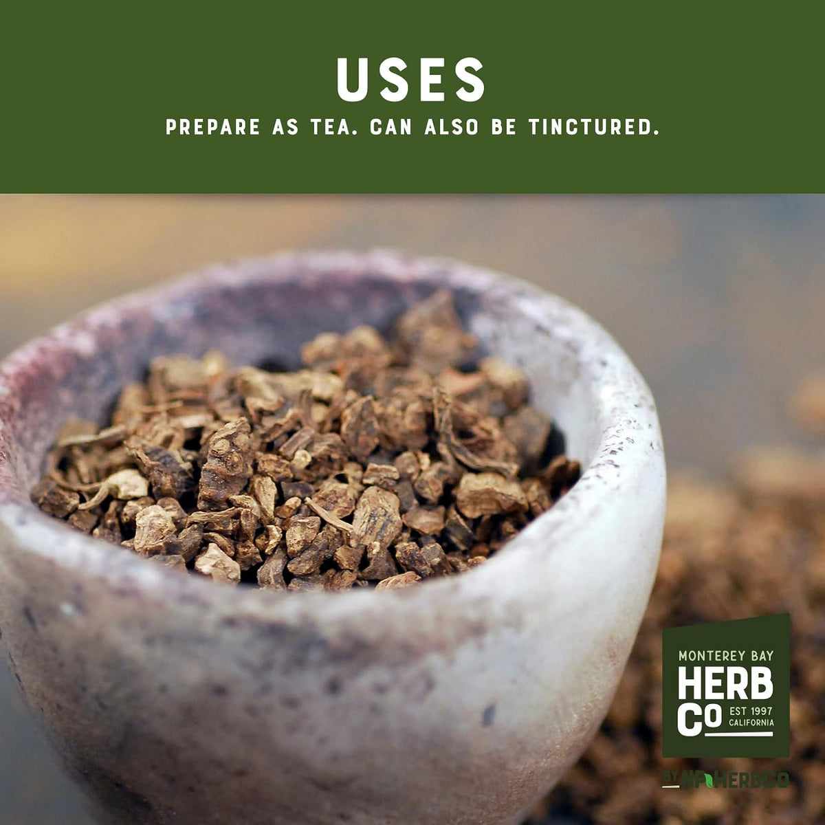 Organic Valerian Root Cut and Sifted, by Herb Co, Valeriana, 1 lb