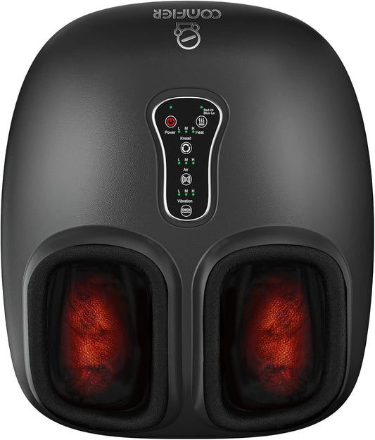 COMFIER [2026 Gift for Men,Women,Shiatsu Foot Massager with Fast Heat,Kneading Rolling Compression,Extra Vibration, FSA Eligible HSA Store, Plantar Fasciitis,Neuropathy Pain, Bigger Size 13IN