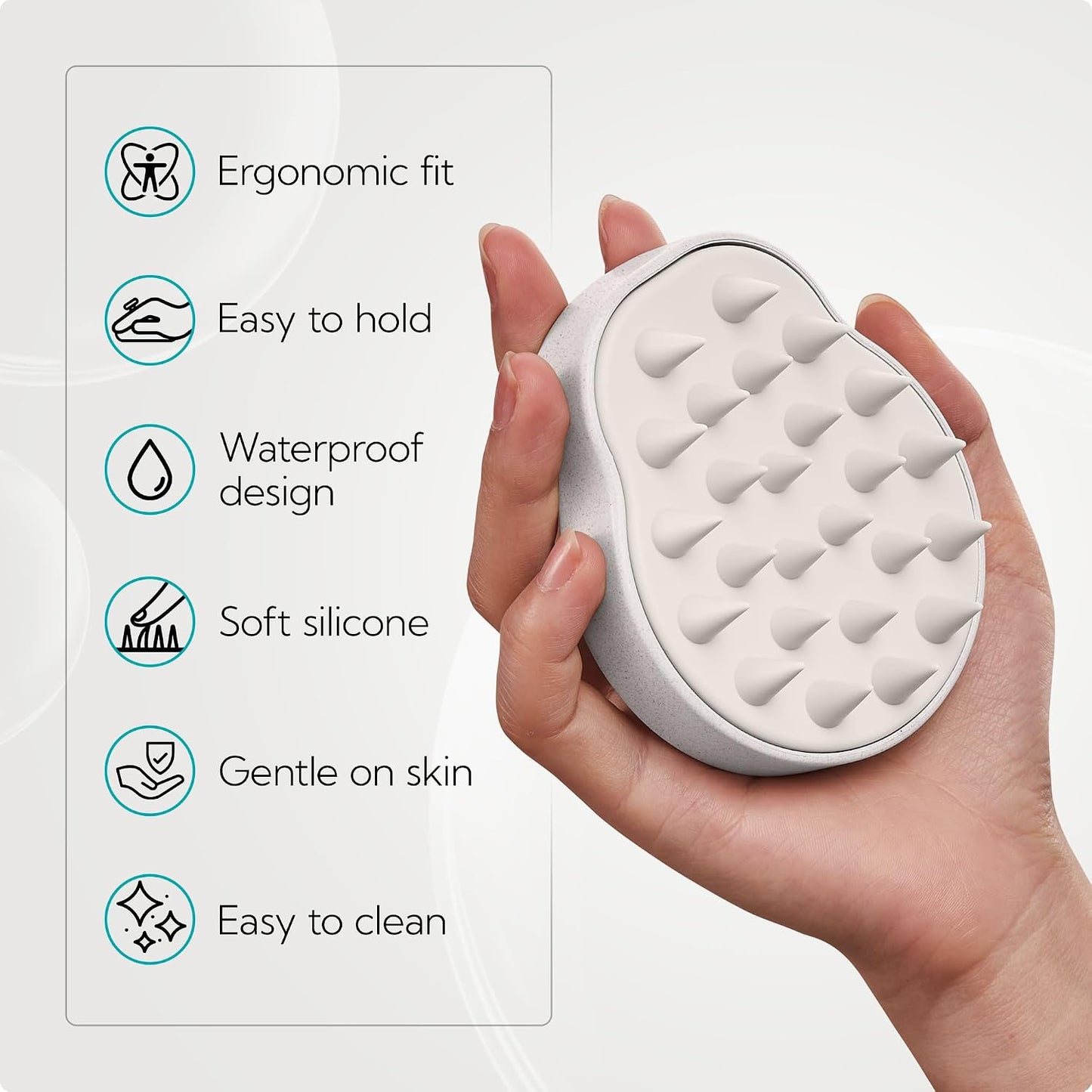 HEETA Hair Scalp Massager Shampoo Brush 2 Pack, Soft Silicone Bristles to Remove Dandruff, Waterproof Hair Scrubber for Both Wet Dry Use, Suitable for Men & Women (Green & Black)
