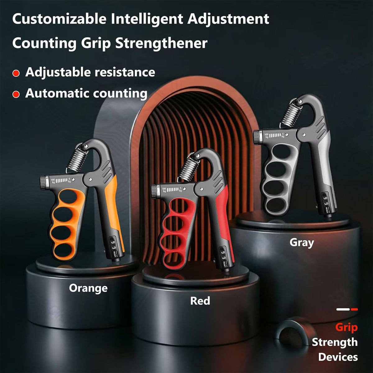 Grip Strength Trainer Forearm Strengthener 11-220 lbs Adjustable Resistance