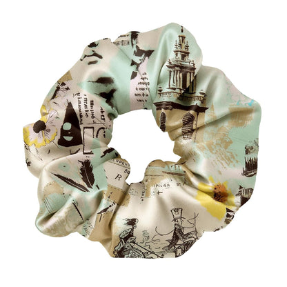 LILYSILK Silk Hair Scrunchies / Ties for Frizz & Breakage Prevention, 100% Mulberry, No Damage, Elastic ponytail Holders, 1Pc, Coffee - Colors B