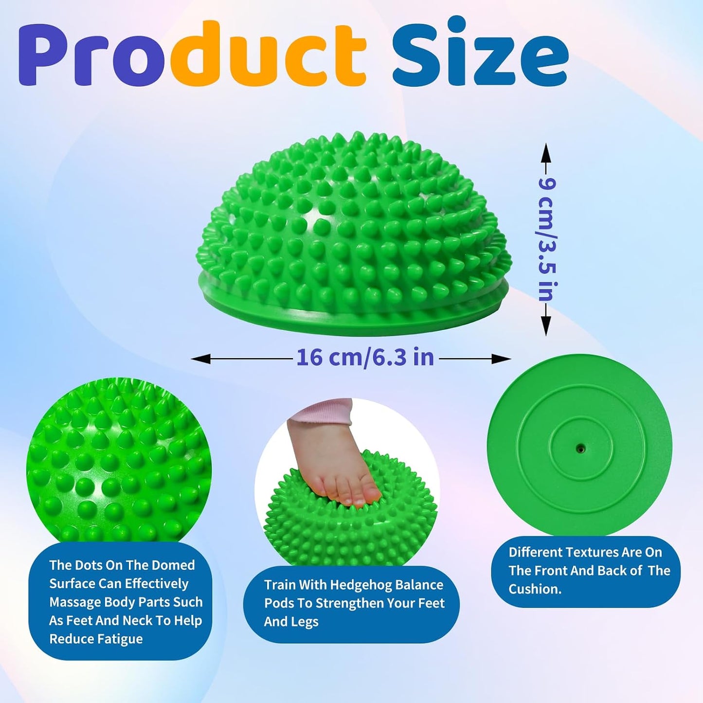 Wobble Cushion Set for Sensory Kids and Balance Training - Disc Plus 4 Pods, Board With Pump, Inflatable Stepping Pads for Adults