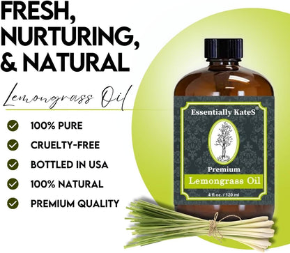 Essentially KateS Lavender Oil – 100% Pure & Natural, Steam-Distilled, with Glass Dropper, Roll-On Bottle & Sprayer for Aromatherapy, Skin & Home Use