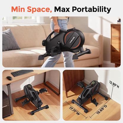 YOSUDA Under Desk Bike with 16-Level Magnetic Resistance & Bluetooth App
