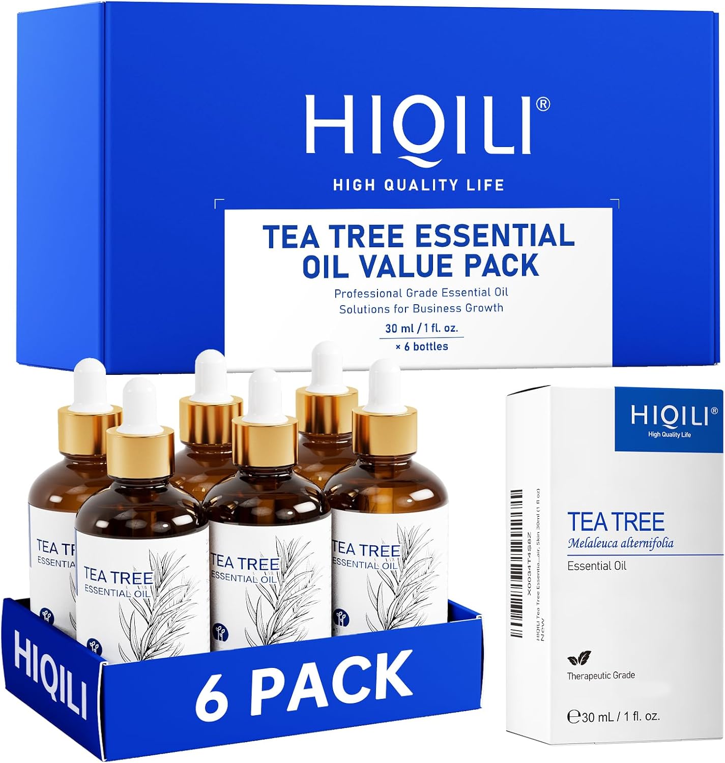 HIQILI Lavender Essential Oil for Diffuser, Aromatherapy & Air Freshening | Relaxing Aroma for Sleep, Ideal for Massage, DIY Candle Soap, Laundry & Home Cleaning Freshener - 30mL / 1.01 fl oz