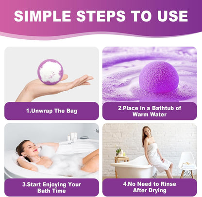 Bath Bombs for Women Gift Set 12 Pack Natural Relaxing Bath Bombs for Her，Aromatherapy Bubble Bath & Fizzy, Fathers Day Handmade Birthday Gifts for women Mom Gifts idea For wife/Teens, girlfriend,Kids