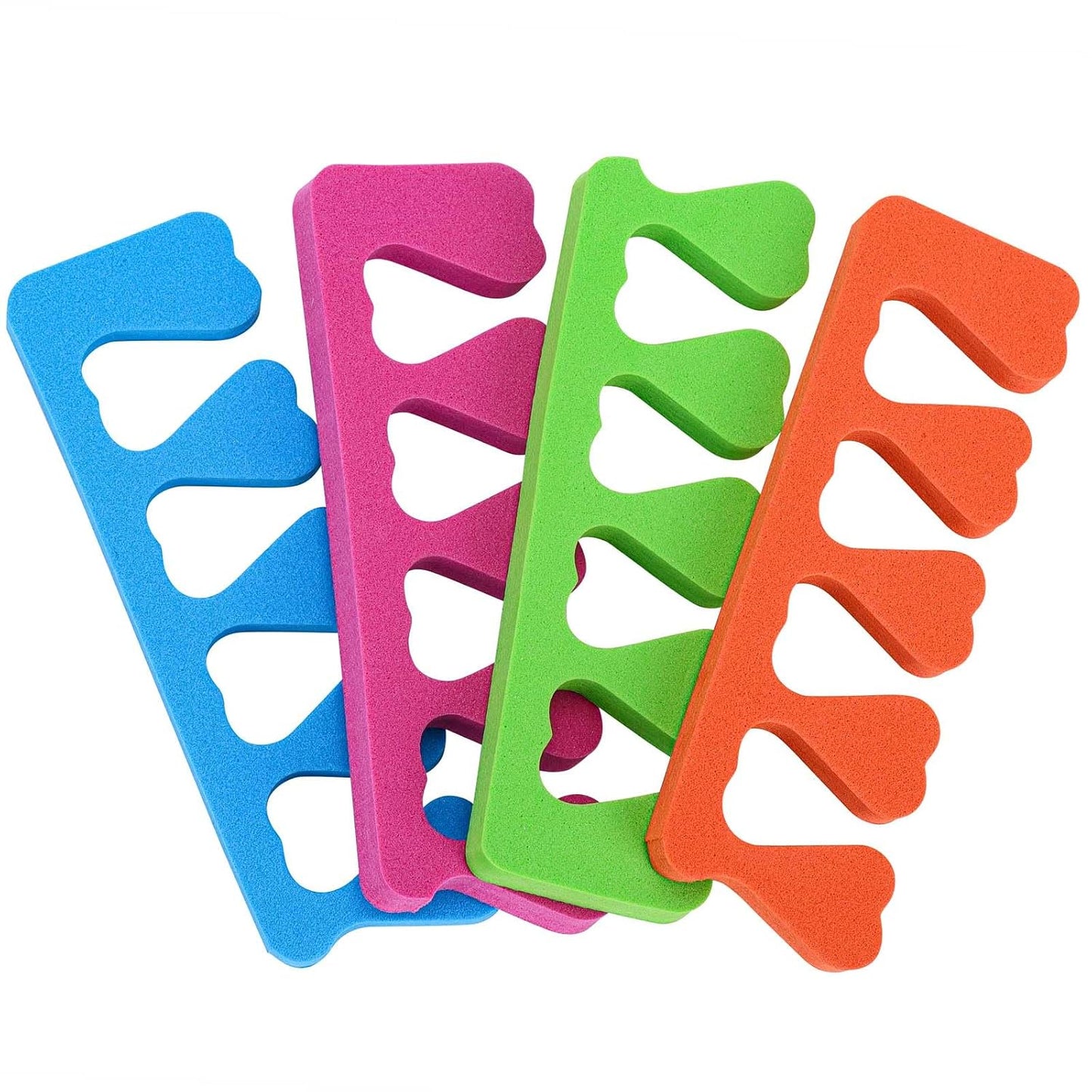48pcs Sponge Toe Separators Pedicure Set for Nail Polish- Premium Nail Art Painting and Polishing Tool Kit, 4 Funy Color