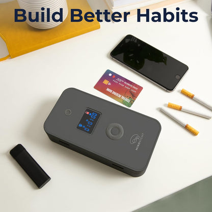 Mindsight Personal Timed Lock Box | Beat Everyday Temptations & Screen Time | 3 Commitment Modes | Fits 1 Phone with Standard Case | Charges While Locked | Out of Sight, Out of Mind
