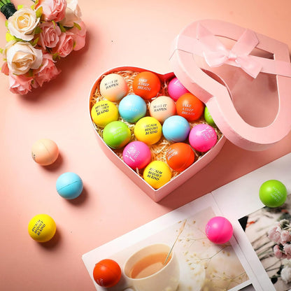 Sotiff 100 Pcs Stress Balls Bulk for Adults Colorful Foam Stress Relief Gift Toys with Motivational Quotes Squeeze Balls for Office Relief Employee Appreciation (Ten Colors,Inspirational)